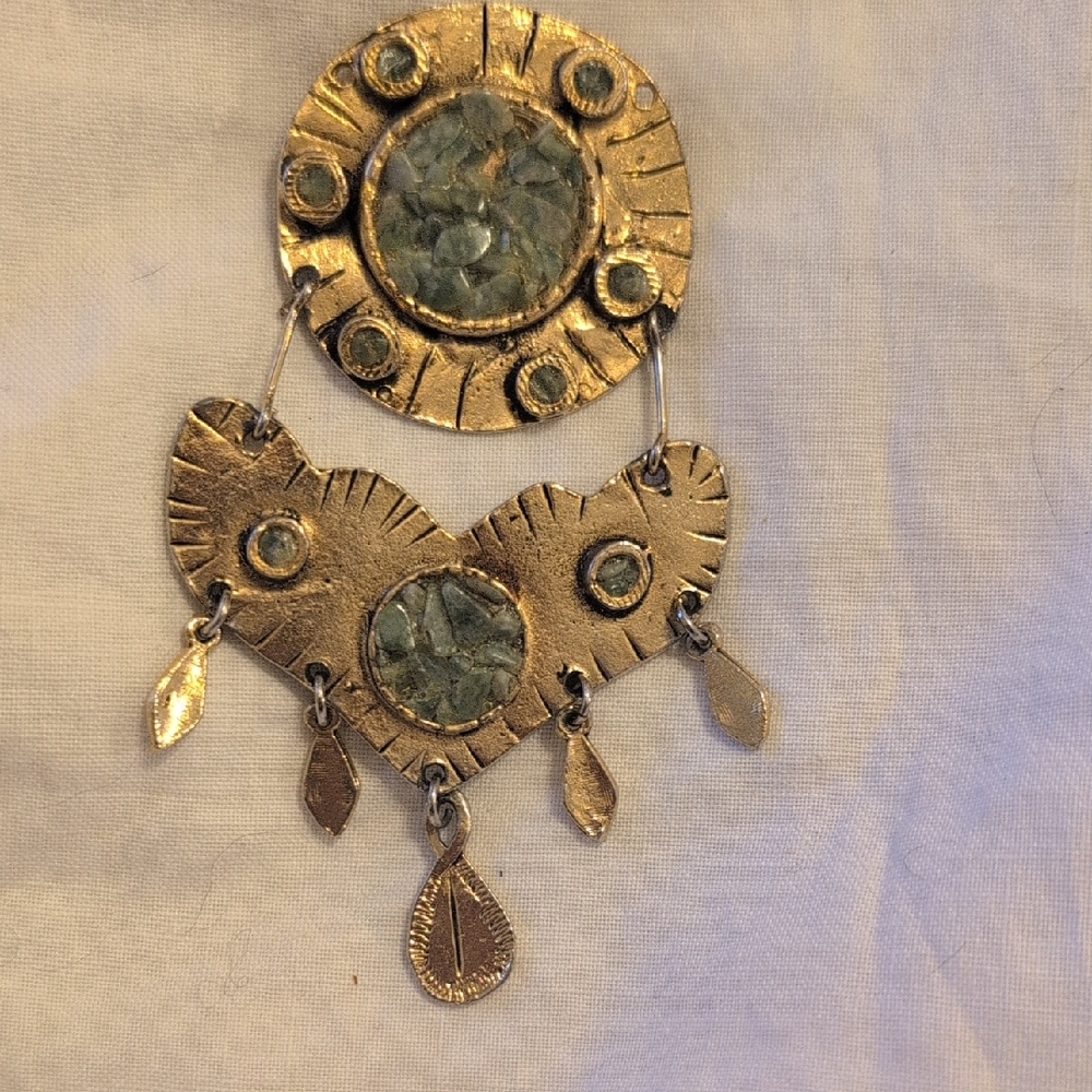 Mid Century Brutalist Brooch